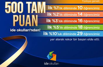 ide’de LGS’de %100 Başarı