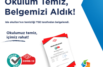 “Okulum Temiz” Belgemizi Aldık.