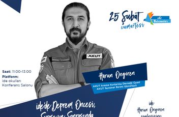ide’de Deprem Öncesi, Sırası ve Sonrasında Güvenli Yaşam Kültürü Semineri Düzenledik!